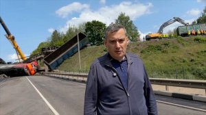 Хинштейн показал кадры ликвидации последствий на месте ЧП в Курской области