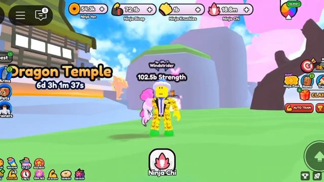 🤯😱2 часть ниндзя event🤯 arm wrestling simulator,Roblox смотреть онлайн