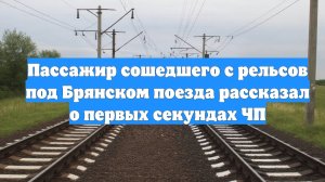 Пассажир сошедшего с рельсов под Брянском поезда рассказал о первых секундах ЧП