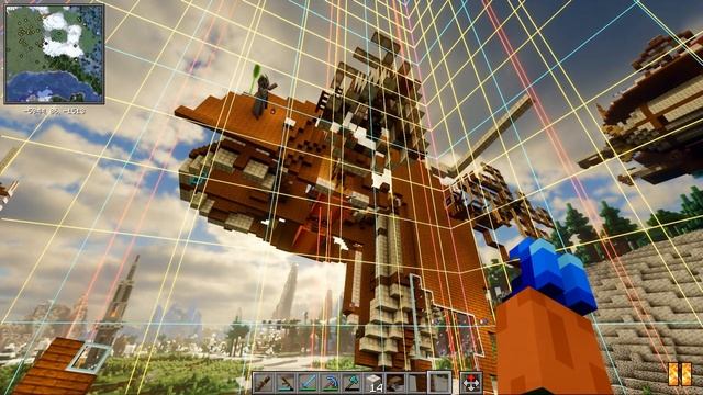 Minecraft create mod схематика воздушного корабля и сопутствую
