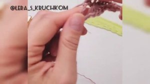 Красивый край тунисским крючком