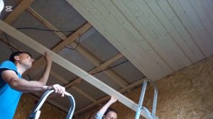 Вагонка на потолок, монтаж