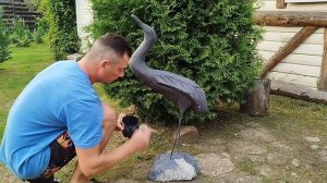 Аисты из бетона своими руками,садовые скульптуры на у?