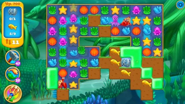 Seascapes: Trito's Match 3 Adventure.  Earth.  700 уровень. смотреть онлайн