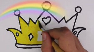 How to draw a beautiful crown | Как нарисовать красивую корону | Рисуем для детей