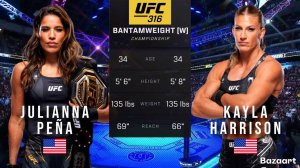 ДЖУЛИАННА ПЕНЬЯ ПРОТИВ КАЙЛЫ ХАРРИСОН ПОЛНЫЙ БОЙ UFC 316