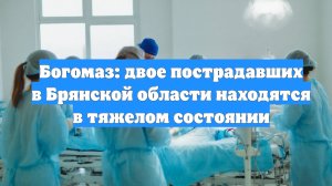 Богомаз: двое пострадавших в Брянской области находятся в тяжелом состоянии