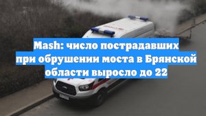 Mash: число пострадавших при обрушении моста в Брянской области выросло до 22