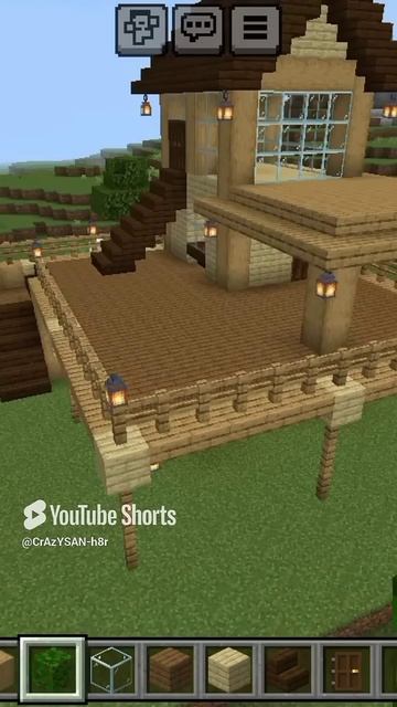 СТРОЮ ДЕРЕВЯННЫЙ ДОМ В MINECRAFT #minecraft #shorts #tutorial смотреть онлайн