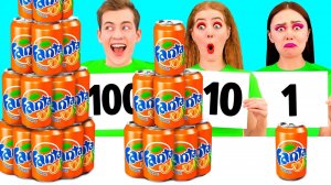 100 Слоев Еды Челлендж _ Секретные Лайфхаки и Гаджеты с Fun Challenge