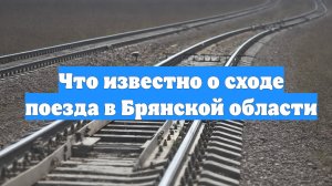 Что известно о сходе поезда в Брянской области