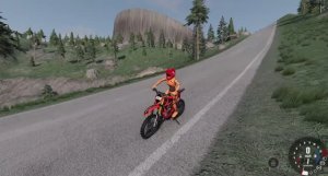 BeamNG.drive- погоня от копов на питбайке