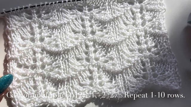 КРАСИВЕЙШИЙ АЖУР, который вы искали! SUPER EASY LACE KNITTING PATTERN смотреть онлайн
