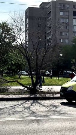 Авария в Омске у бульвара Победы