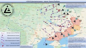Анимированная схема ударов по территории Украины 31 мая - 1 июня 2025 года