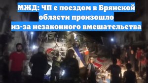 МЖД: ЧП с поездом в Брянской области произошло из-за незаконного вмешательства