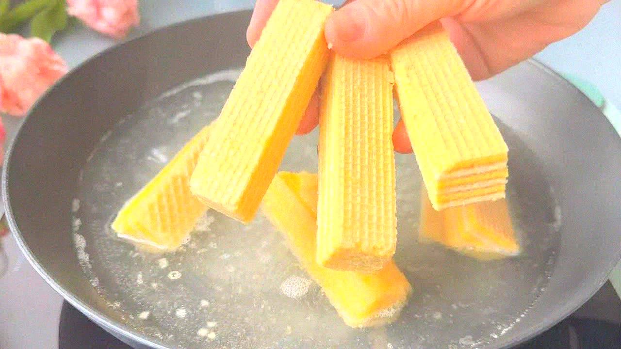 ВАФЛИ В КИПЯТКЕ – забытый рецепт из 90-х! Бюджетно, вкусно и просто! Как сделать вафли!