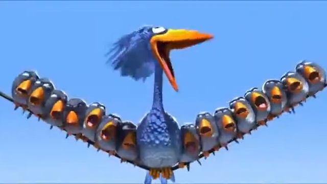 Воробьи и аист