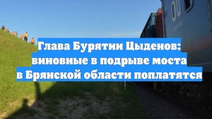 Глава Бурятии Цыденов: виновные в подрыве моста в Брянской области поплатятся