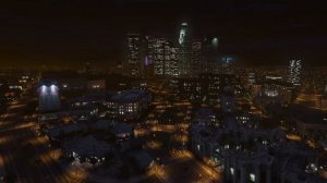 Ambient Night View Downtown ｜ GTA V Los Santos City Sounds ｜ ASMR