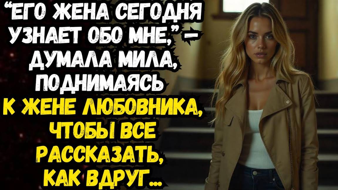 Истории из жизни: Его жена сегодня узнает обо мне,—думала Мила, поднимаясь к жене любовника