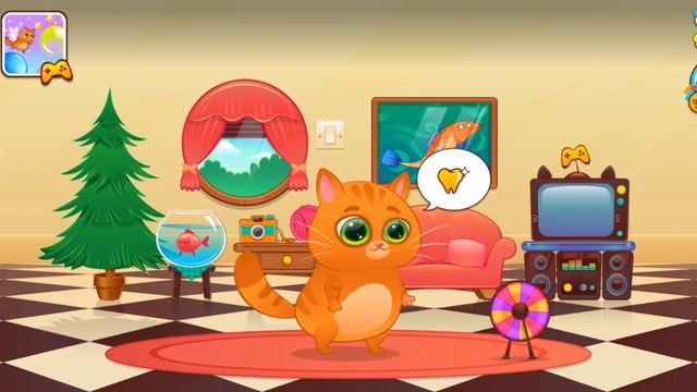 Мягкий Нос#1. Знакомство с Черным Котом. Игра Bubbu на кан? смотреть онлайн