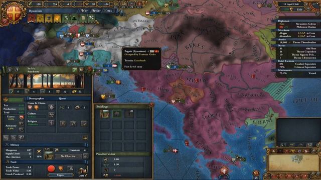 Europa Universalis IV за Византию #9 Битвы в Анатолии смотреть онлайн