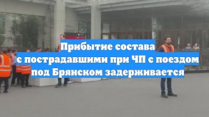 Прибытие состава с пострадавшими при ЧП с поездом под Брянском задерживается
