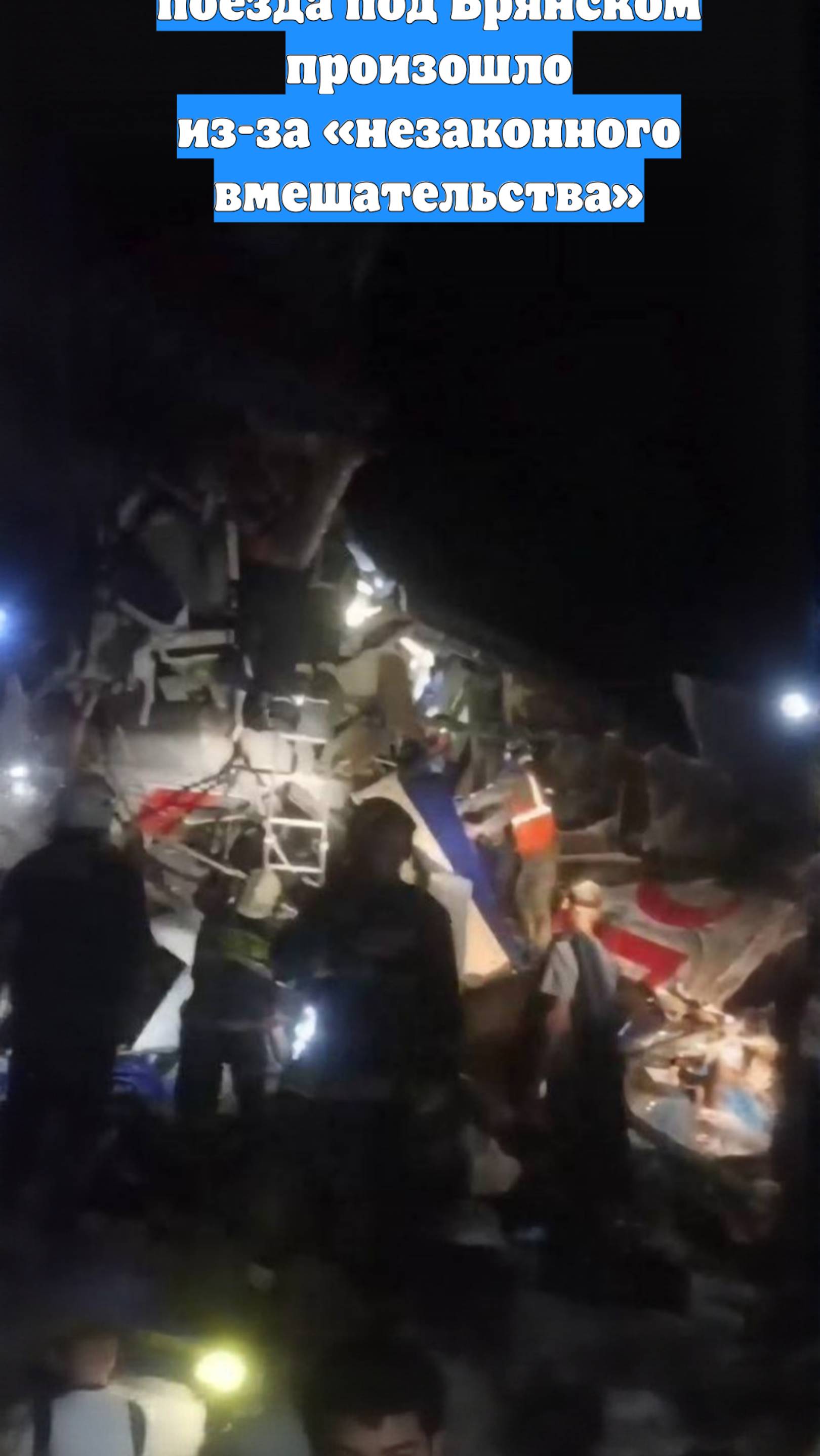 МЖД: крушение поезда под Брянском произошло из-за «незаконного вмешательства»