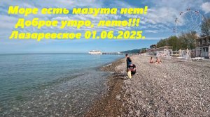 Море есть, мазута нет! Доброе утро! Лето в Лазаревском,01.06.2025.