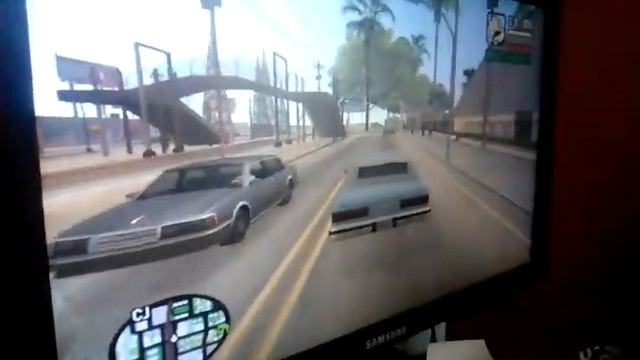 Играем в GTA San Andreas на игровом руле. смотреть онлайн