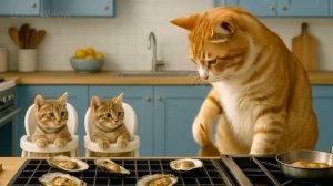 Mama Cat Rescues Lion Cub and Cooks It a Delicious Meal at Home#cat #cute🐾