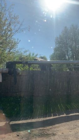 The weather outside the window in our village: яркое солнце