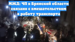 МЖД: ЧП в Брянской области связано с вмешательством в работу транспорта
