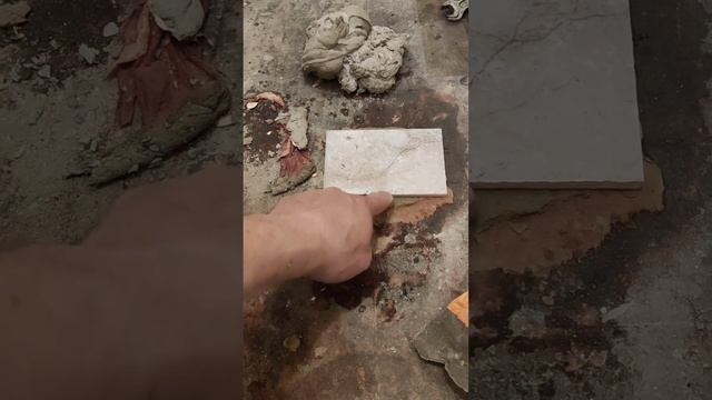 укладка плитки на мастику/ эксперимент #укладкаплитки