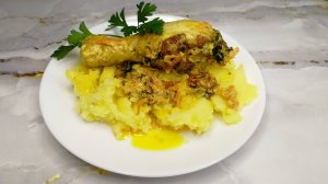 Ужин пальчики оближешь Курица в сливках и пюрешечка