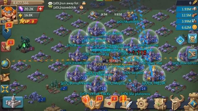 Lords Mobile. Гильдийская охота. Призыв Пасхальных кроликов