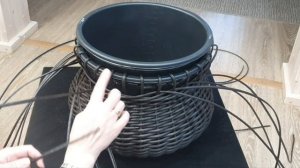 Кашпо-горшочек. Плетение косички.