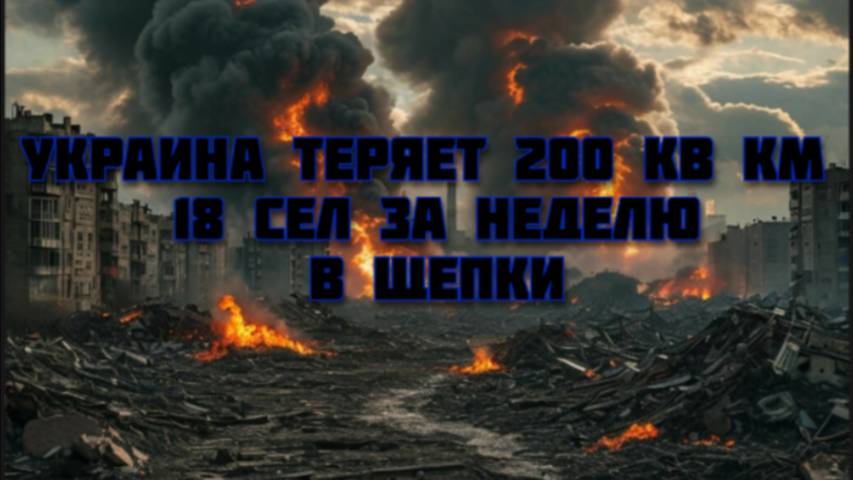 Новости СВО Сегодня-Украина теряет 200 кв км 18 сел за неделю. В Щепки.