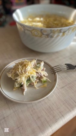 ‼️Салат с курицей, сыром и киви‼️