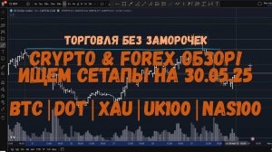 CRYPTO & FOREX Обзор на 30.05.25 - BTC | DOT | XAU | UK100 | US100\500