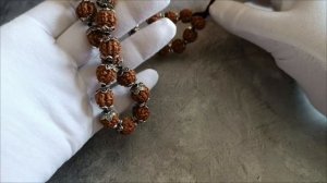 Мужские бусы из рудракши