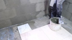 Укладка керамогранита прямо на бетонную плиту ч 3