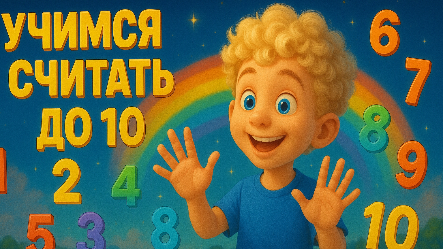 Считаем до 10 вместе! Весёлый мультфильм для малышей!