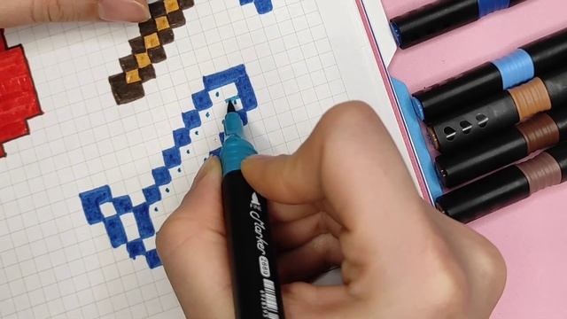 Меч Minecraft. PIXEL Art. Малювання по клітинках. #pixelart #pixelarttutoria смотреть онлайн