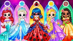 Эльза, Белоснежка и Ариэль наряжают Диснеевских принцесс против злодеев в лучшие модные бумажные кук
