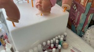 Делаю новую куклу реборн , акриловые краски для реборн