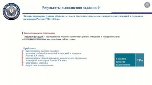 Итоги проведения проверочной работы по истории 10-х классах
