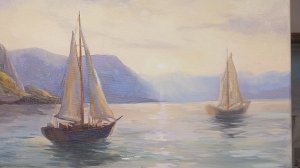 Морской пейзаж.Холст масло.50*70 см.Художник Голубев Александр