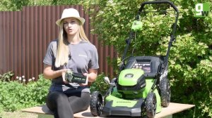 Аккумуляторная газонокосилка Greenworks GD40LM46HP,  40V